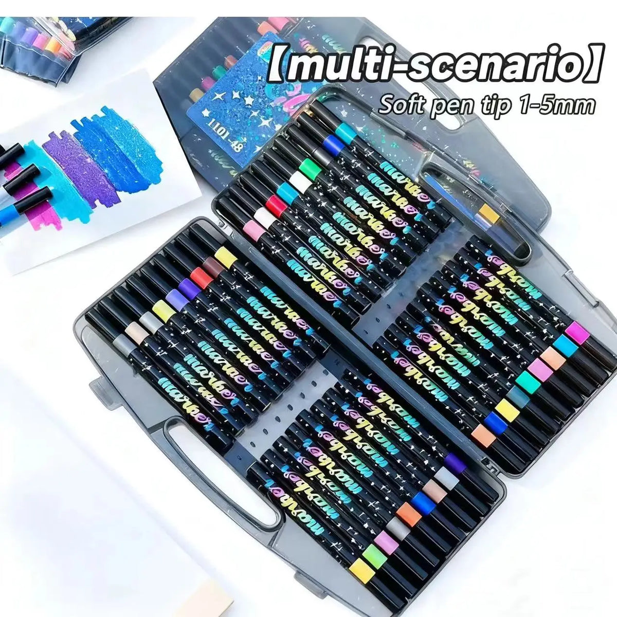 Glitter Art Markers – Metallic Paint Pens for DIY Crafts & Card Making