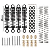 Set of heavy-duty big bore oil shocks, springs, and mounting hardware for RC crawlers
