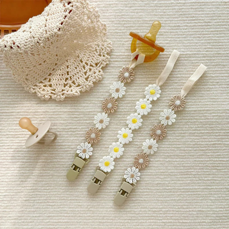 Little Daisy Baby Pacifier Clip