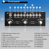 Front panel of an M-VAVE multi-effects pedal showing various knobs and indicators for sound effects.