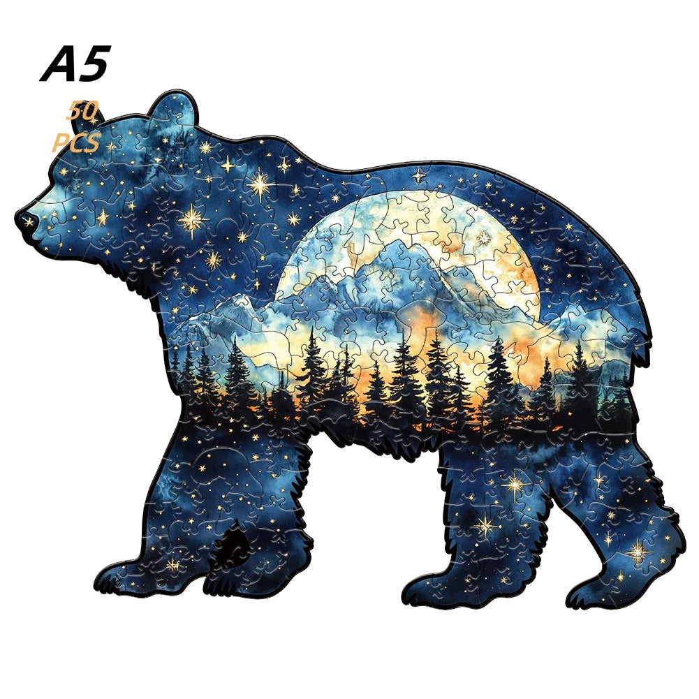 Wooden Animal Jigsaw Puzzle for Kids and Adults