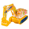 Transparent Gear Excavator Toy with LED Lights & Music