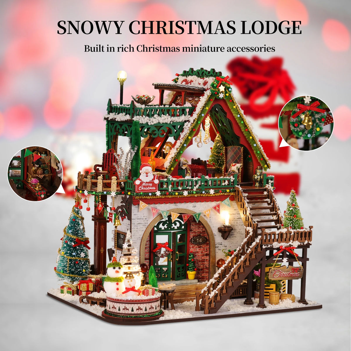 DIY Miniature Winter Cabin Book Nook Kit