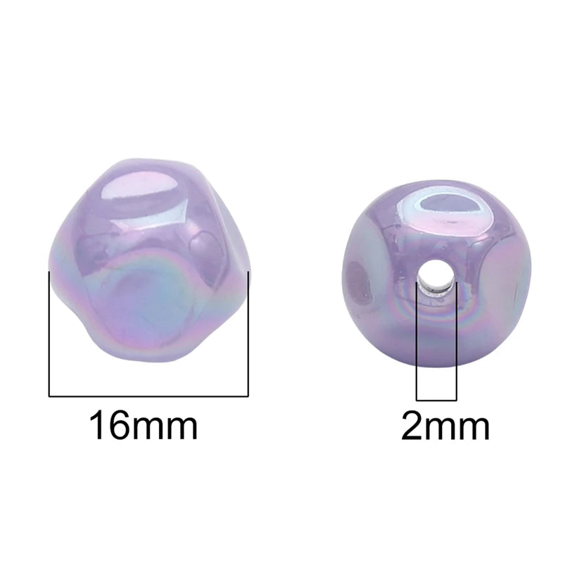 Galaxy Acrylic Beads for Jewelry Making – Round Spacer Beads in Candy Colors