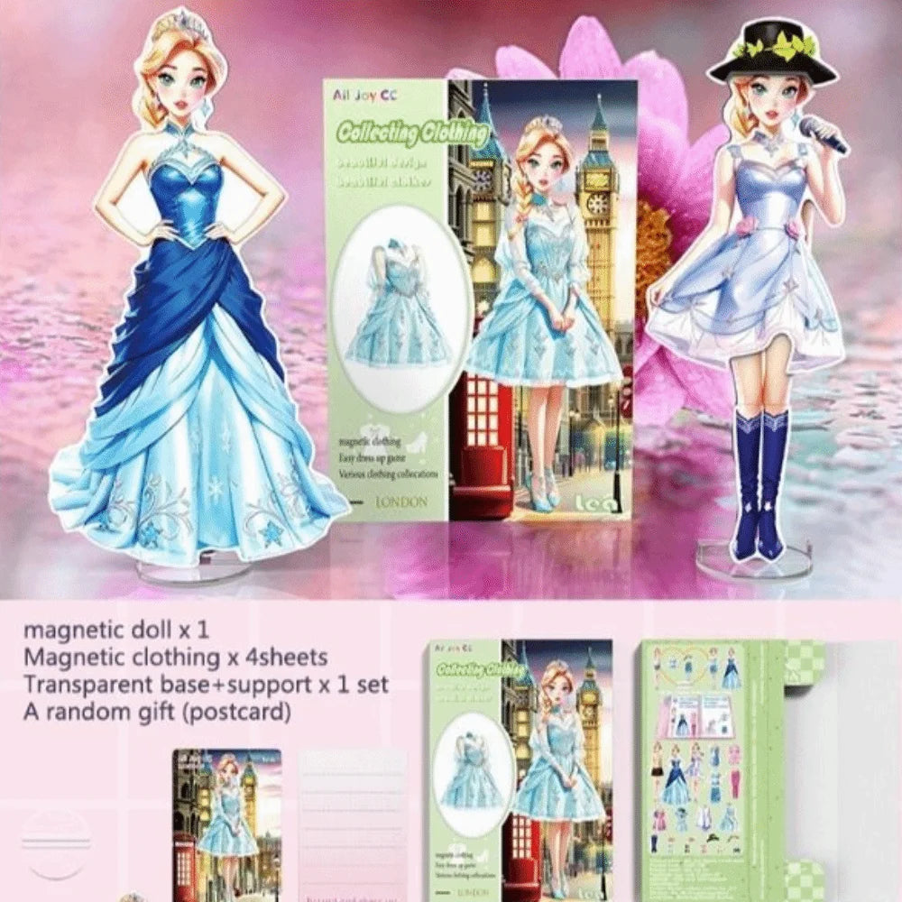 Magnetic Princess Dress-Up Play Set for Creative Girls