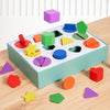 Wooden Color and Shape Sorting Box for Early Learning
