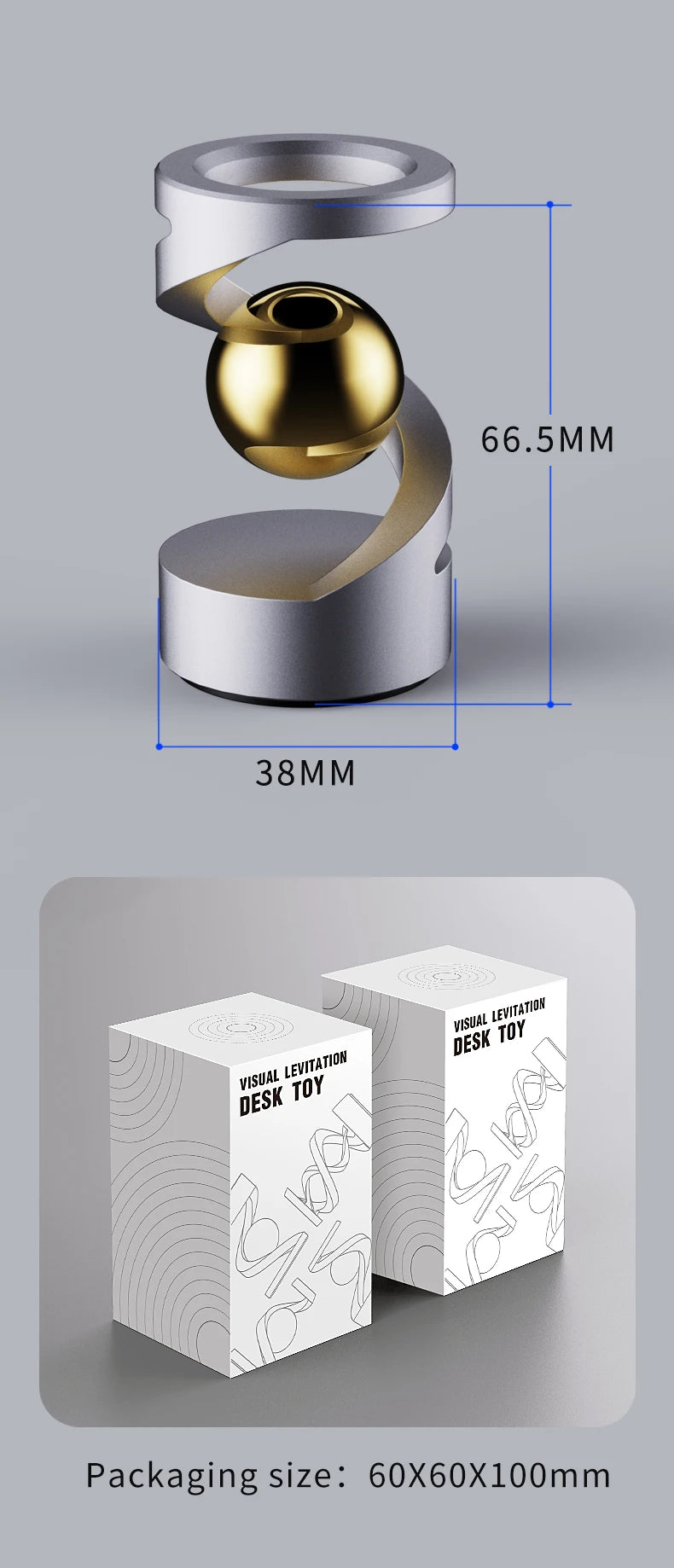 Magnetic Levitating Spinning Top – Precision Metal Desk Toy