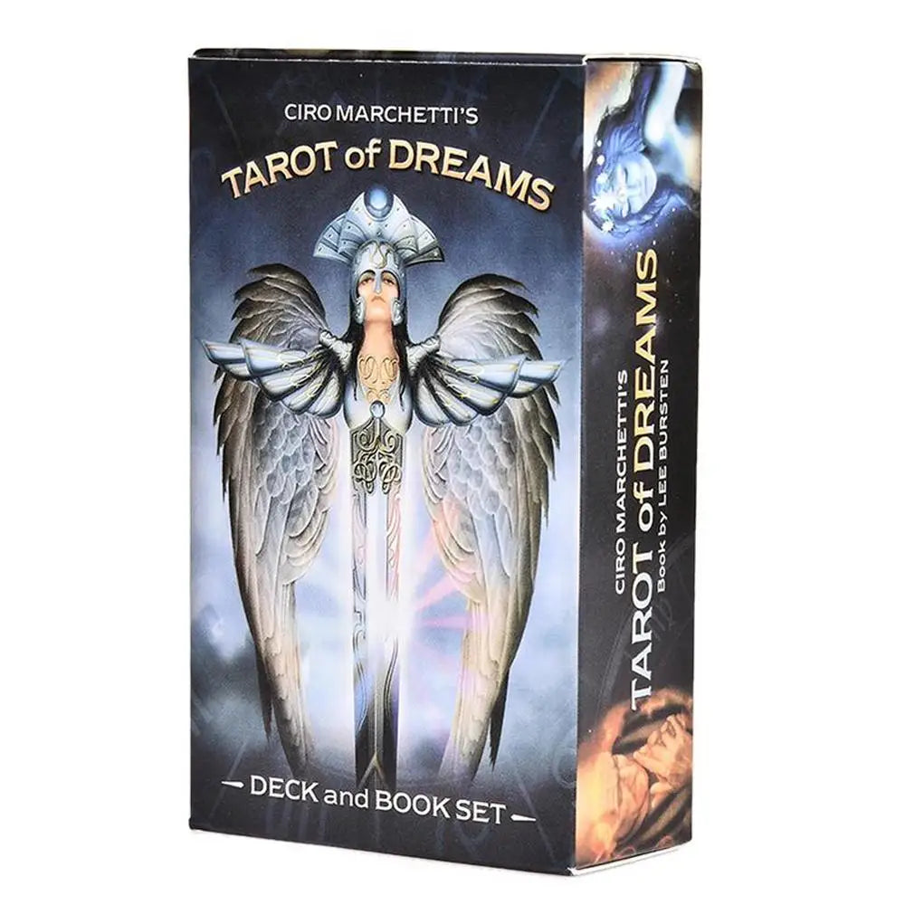 Box of Ciro Marchetti's Tarot of Dreams deck and book set featuring an angel figure