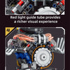 Technical V8 Engine Model Building Kit with LED Lights and App Control