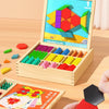 128-Piece Magnetic Tangram Puzzle Set for Kids