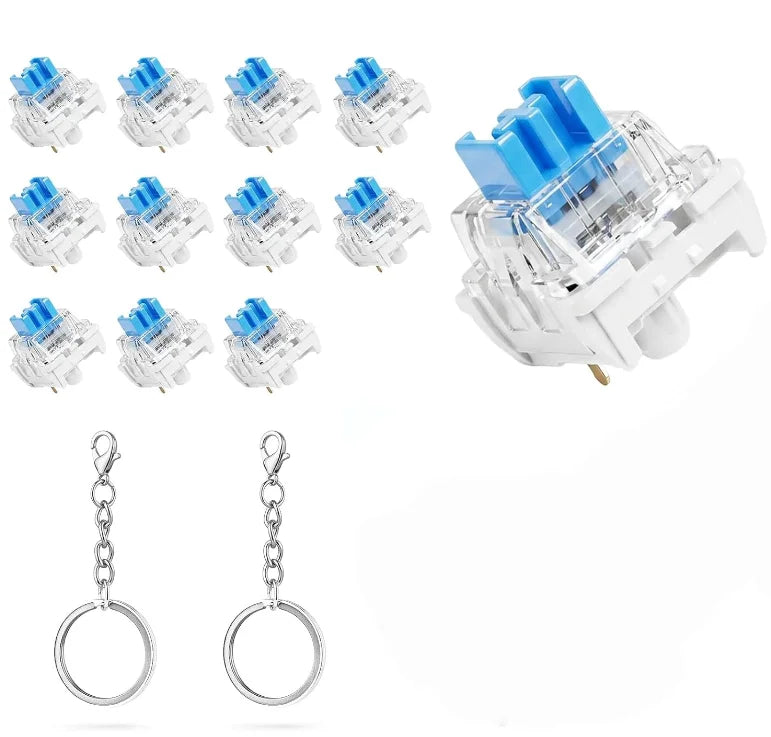 Tactile Blue Mechanical Switch Kit for 3D Printed Clickers