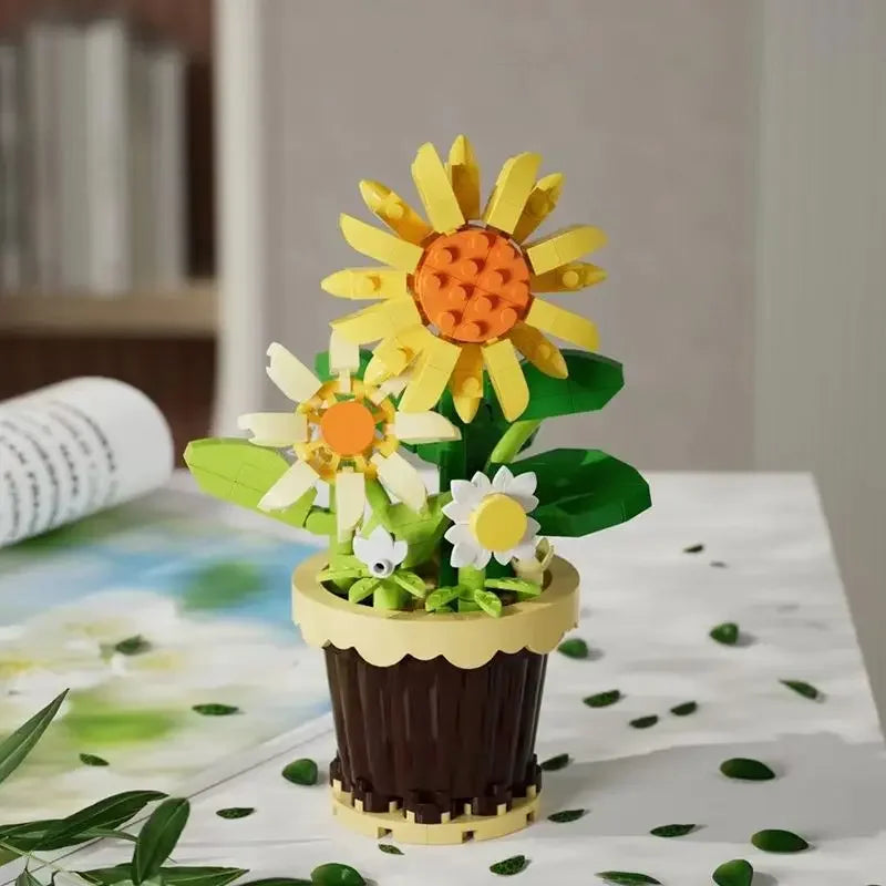 DIY Mini Flower Building Block Kit – Everlasting Desktop Decor