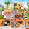 DIY Wooden Miniature Dollhouse Coffee Shop Kit