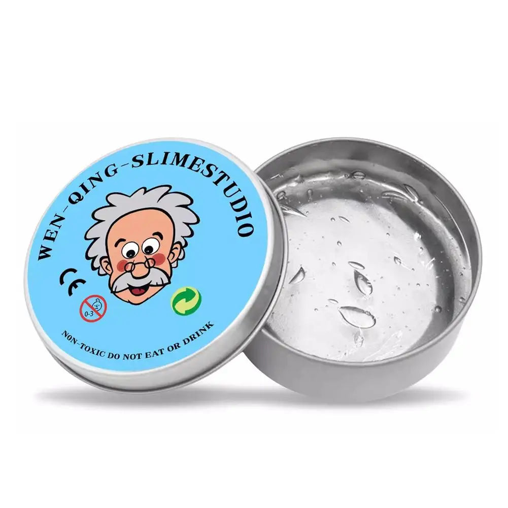 Crystal Clear Sensory Putty with Tin – Stress Relief & Bouncing Toy