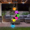 Solar-Powered Halloween Pumpkin Wind Chime Light with 6 LEDs