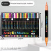 48-Color Acrylic Paint Markers with Dual Tips for Art & Craft
