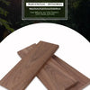 A pair of handcrafted black walnut wood boards for engraving and DIY projects shown against a natural background.