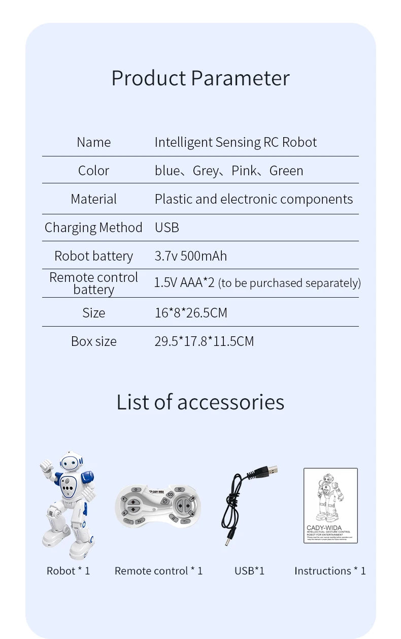 Interactive Dancing Robot with Remote Control and Gesture Sensing