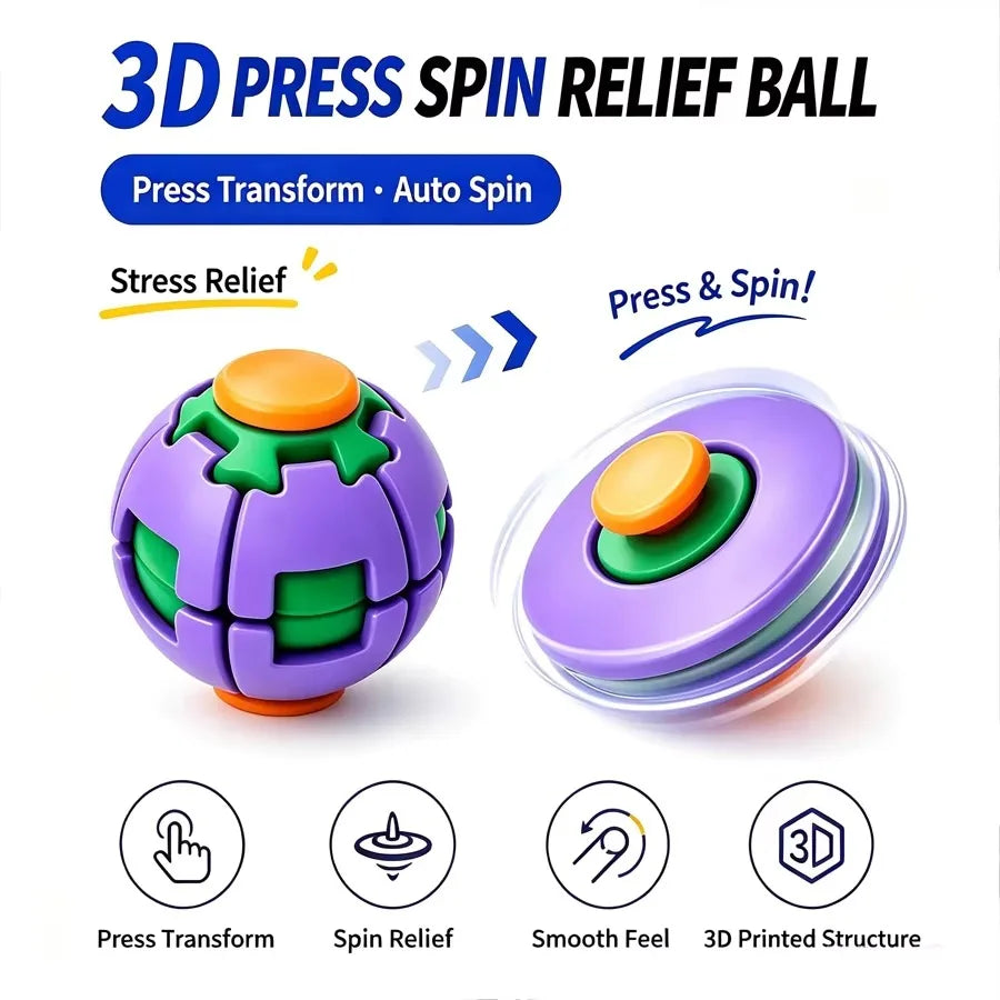 Fidget Gear Ball – Smooth Rotating Stress Relief Desktop Toy