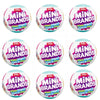 A collection of Mini Brands surprise refrigerator collectible toys in various colors and packaging.