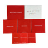 A set of red and white conversation cards for couples, family, and friendship, including edition packs.