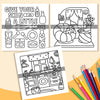 An adult coloring book featuring fashionable cute animal and floral designs for stress relief.