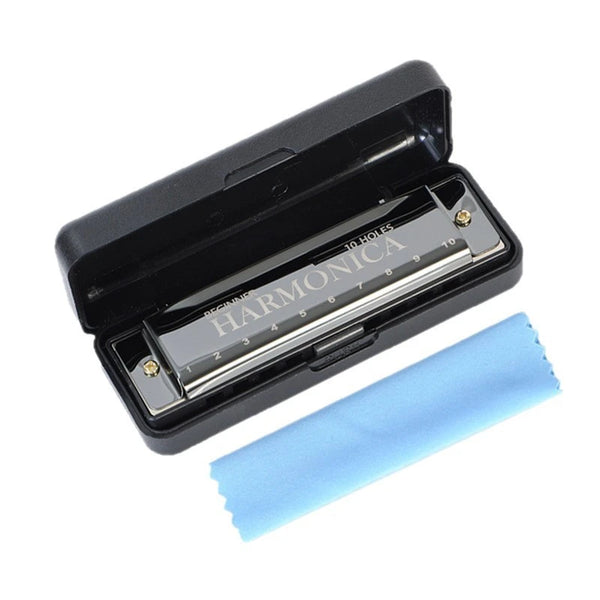 10-Hole Diatonic Harmonica in C with Storage Case