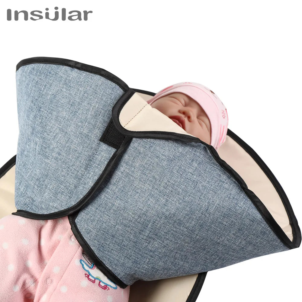 Portable Waterproof Baby Changing Pad with Storage Bag