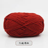 A ball of pre-dyed milk cotton yarn in a reddish-orange color, wound into a thick skein.