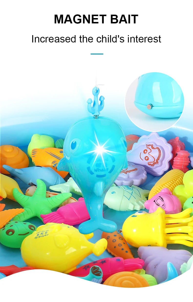 Magnetic Fishing Game with Inflatable Pool