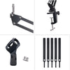 Adjustable Microphone Boom Arm with Table Mount and Mic Clip