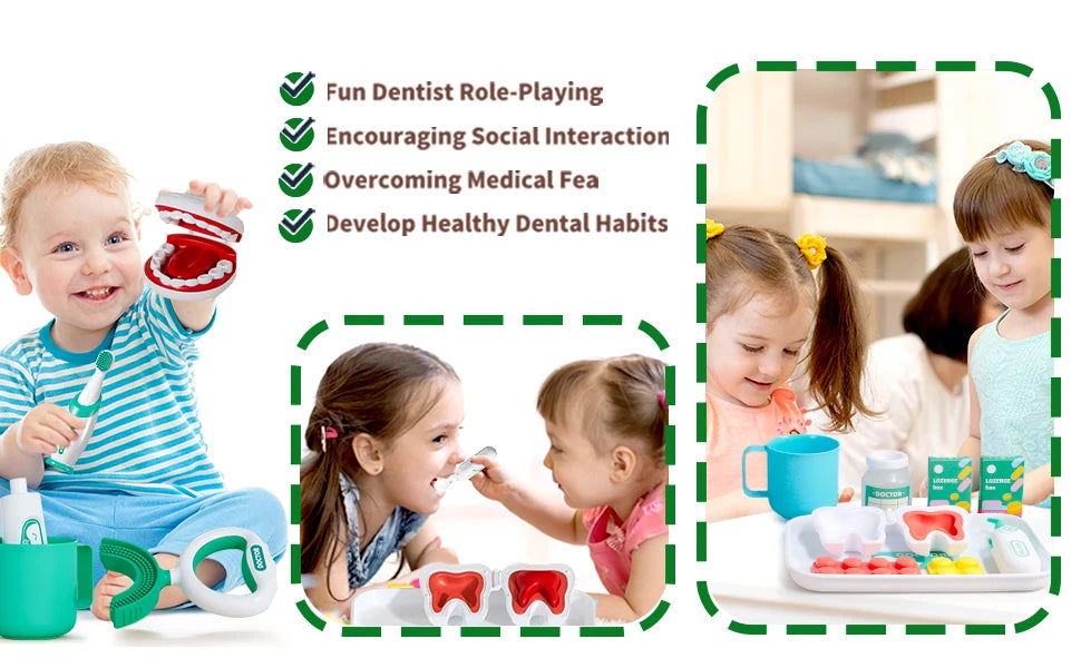 Kids Doctor Pretend Play Medical & Dental Kit