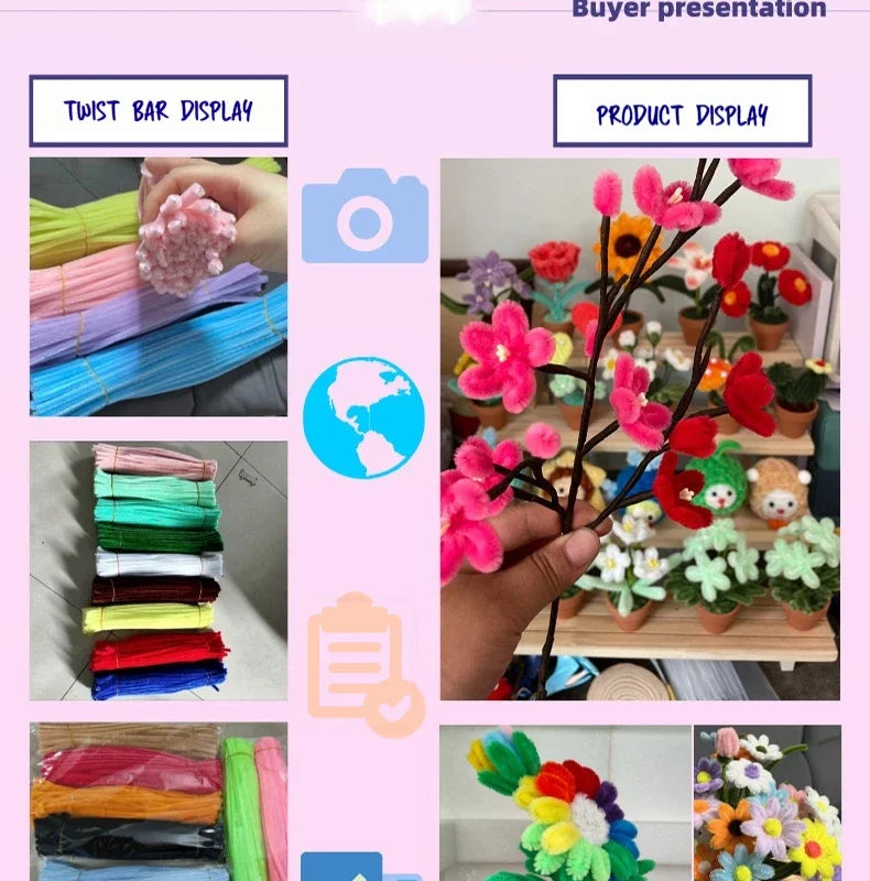 Chenille Stem Craft Sticks for DIY Art Projects