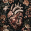 Dark Academia Anatomical Heart Canvas Art with Botanical Fragrance