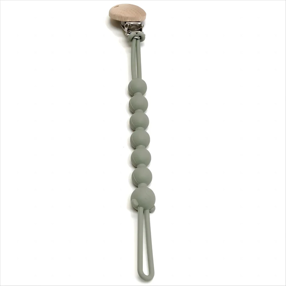 Baby Pacifier Clip with Silicone Teething Beads