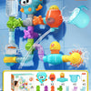 Octopus Suction Cup Bath Toy Building Set with Water Spinners