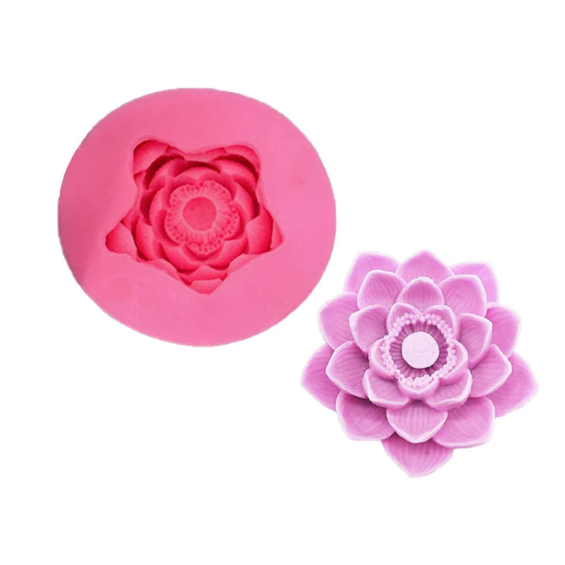 3D Lotus Silicone Mold for Candles, Soap & DIY Crafts