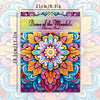 Cover of a colouring book featuring intricate, colorful mandala designs.
