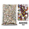 Bag of A04 Red flat-back resin rhinestones for DIY craft and nail art