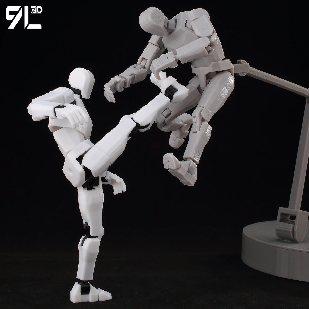 Anime-Style Articulated Dummy Figure with Display Stand