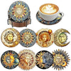 Sparkling Rhinestone Diamond Painting Coaster Set with Holder