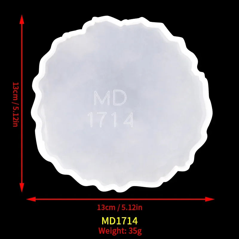 Flower-Shaped Silicone Coaster Mold for Epoxy Resin DIY