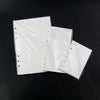 Three clear silicone molds for epoxy resin notebook covers in various sizes