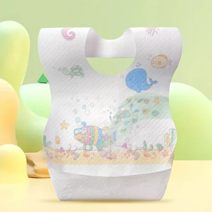 Disposable Baby Bibs (10-Pack) – Soft, Leakproof & Hygienic for Mess-Free Mealtimes