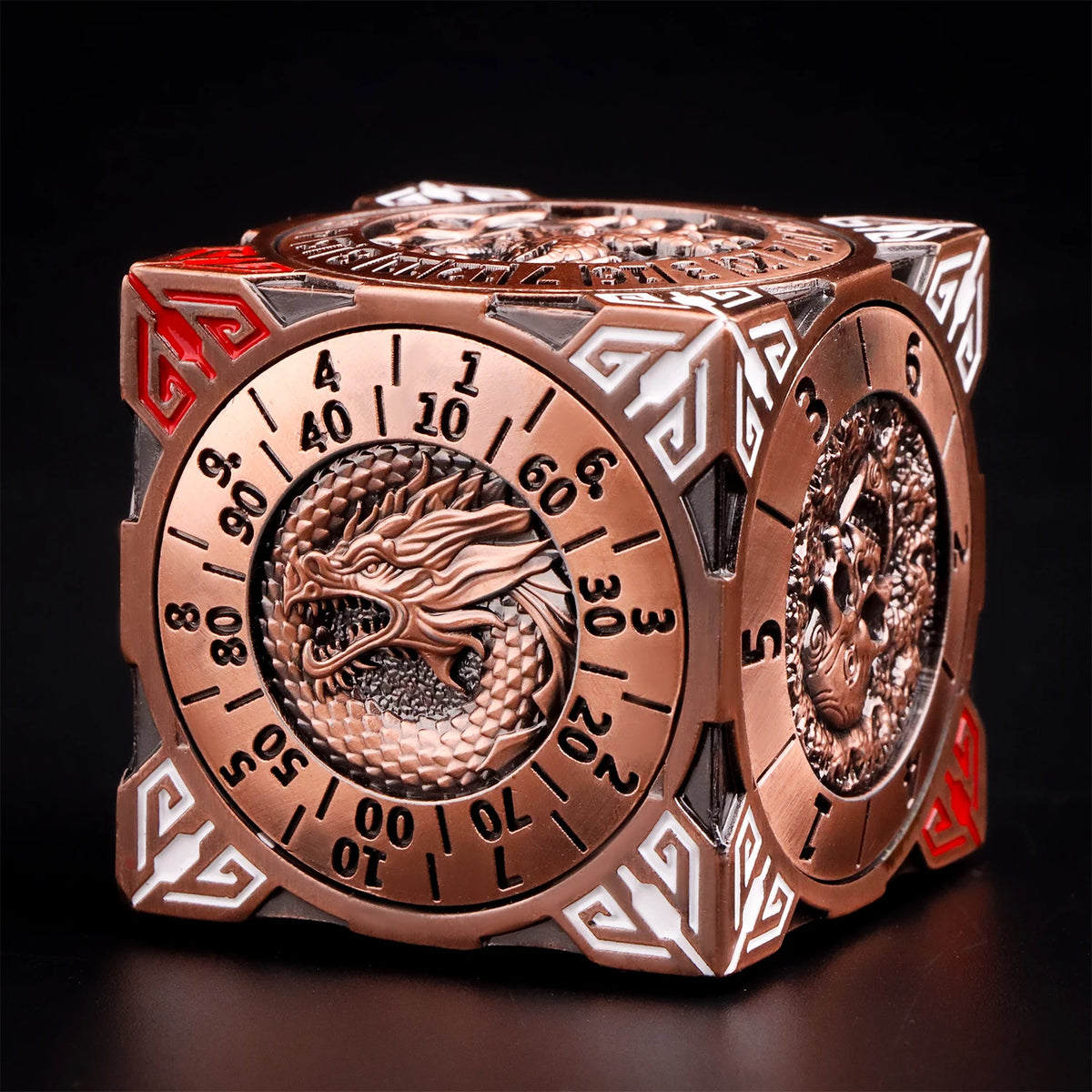 7-in-1 Metal Spinner Dice Cube for D&D