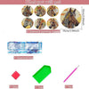DIY Animal Diamond Painting Coaster Set with Wooden Base