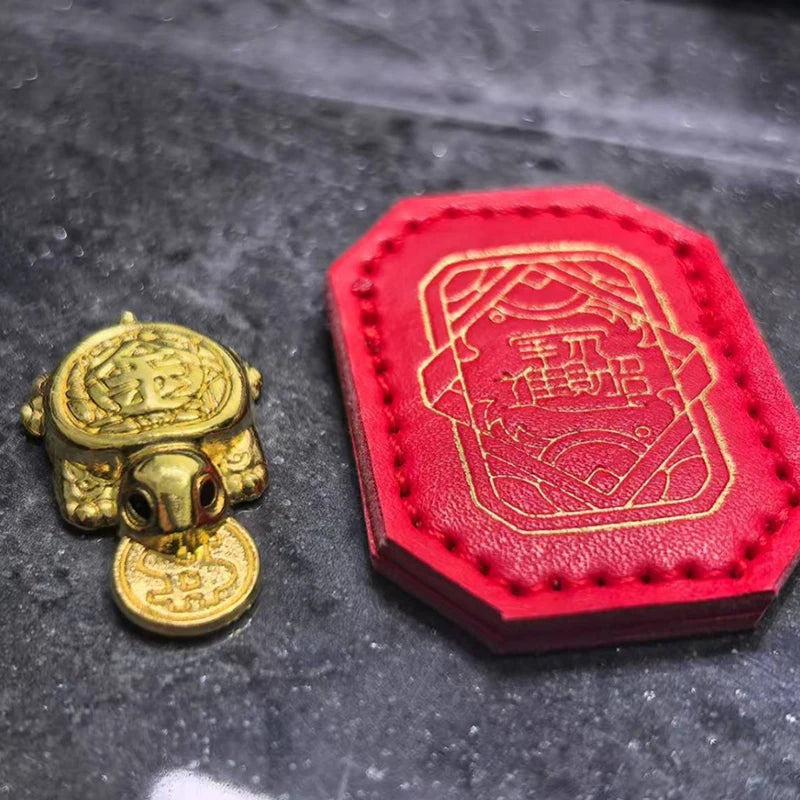 Golden Miniature Turtle Figurine for Prosperity and Good Fortune