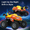 Mini RC Stunt Car with Dinosaur & Shark Designs, LED Lights, and Dual Speed