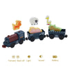 Wooden Train Set with Racing Track for Kids