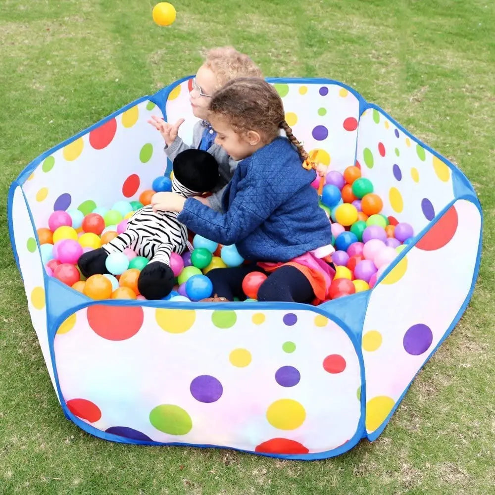Kids' Foldable Ball Pit Play Tent with Storage Basket